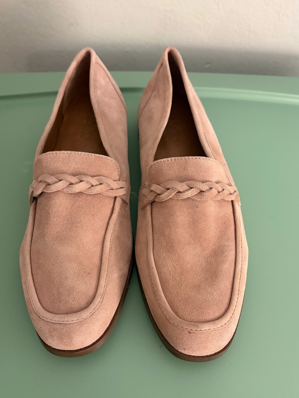 Seychelles Braided Suede Loafers in Tan